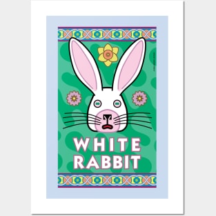 Nimble White Rabbit Crest Posters and Art